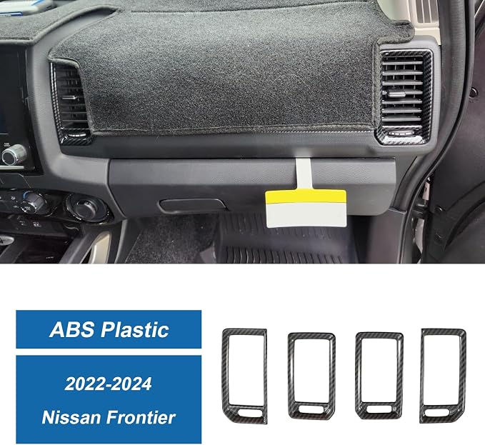 Carbon Fiber AC Air Vent Cover Compatible with Nissan Frontier 2022-2024