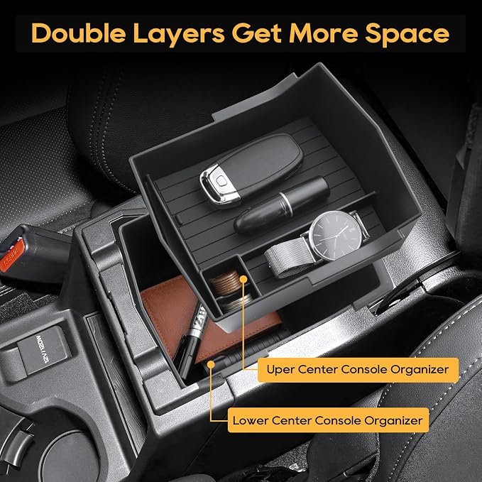 5PCS for Forester Center Console Organizer for 2025 Forester (Base/Sport/Limited/Touring) Middle Armrest Storage Box,Non-Slip Waterproof Interior Accessories - NOT for 2025 Wilderness,NOT FOR 2026