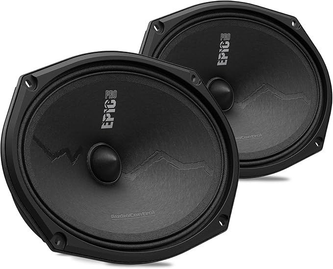 AudioControl EPICPRO69X Epic PRO 6x9 Midrange Car Speakers Set (Pair), 300W Max, 4 Ohm, Rear or Front Door Speakers for Truck or Car Audio System, Pro Audio High SPL Component Speakers