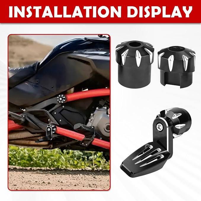 Adjustable 3rd Pegs The Missing "Centre Peg" + Decor Frame Caps For Can Am Spyder F3 F3-S F3-T F3-L 2015+ Models Aluminum Footpegs Accessories