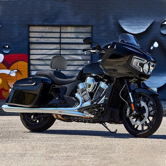 Plug-In Driver Rider Backrest for Indian Adjustable Motorcycle Front Back Rest Pad Mounting Kit Fit Chief Chieftain Roadmaster Springfield 2014-2025 (Not for Indian Chieftain PowerPlus)