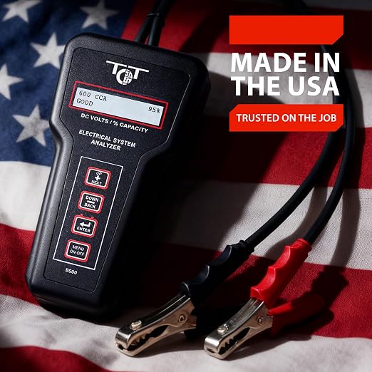 Professional Battery Tester for 6V 12V 24V 36V Systems – Digital Load Tester for Car Automotive Alternator & Starter Analyzer with Bluetooth Printer – B500 by Tech Professional Service Tools