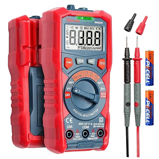 AstroAI TRMS 4000 Counts Digital Multimeter+Multimeter Test Leads Kit