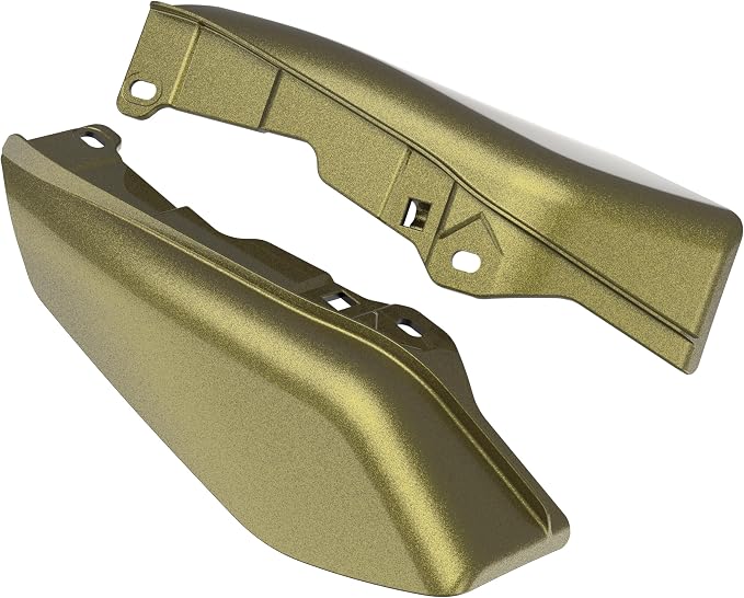 Color - Matched Mid Frame Air Deflectors Heat Shield, Perfectly Fit for Harley Touring Models 2009-2026 Olive Gold