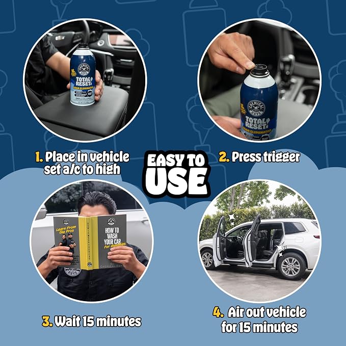 Chemical Guys Odor Eliminating Fogger 3 Pack – Black Frost Scent, 3 Oz Each – Set-and-Forget System to Remove Smoke, Pet, Gym, and Food Odors in Cars, Trucks, SUVs