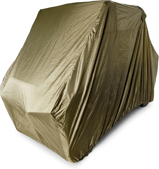 Black Boar UTV Cover - Features Waterproof Polyurethane Coating for Protection Against The Weather - Reinforced Grommets & Side Vents - Includes Storage Bag - Olive (66022)