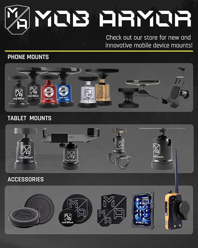 Mob Armor Slim Mount MS - MagSafe Compatible Car Mount, Magnetic Cell Phone Holder, Car Accessories for Women & Men, Supports iPhones & Androids - Sleek & Aesthetic, Heavy Duty Strength - Black Chrome