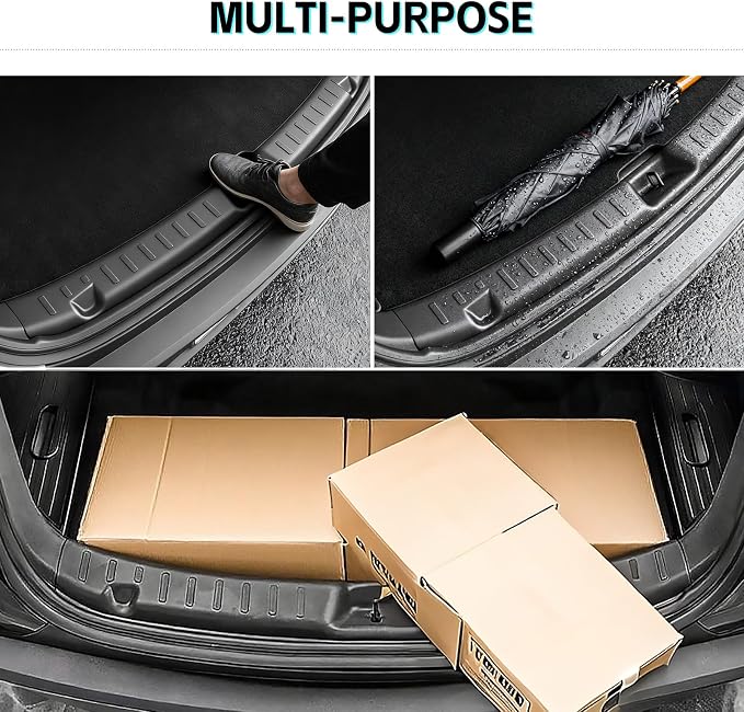 for Tesla Model Y Juniper 2025 2026 Rear Bumper Guard,TPE Rear Trunk Door Sill Protector Accessories