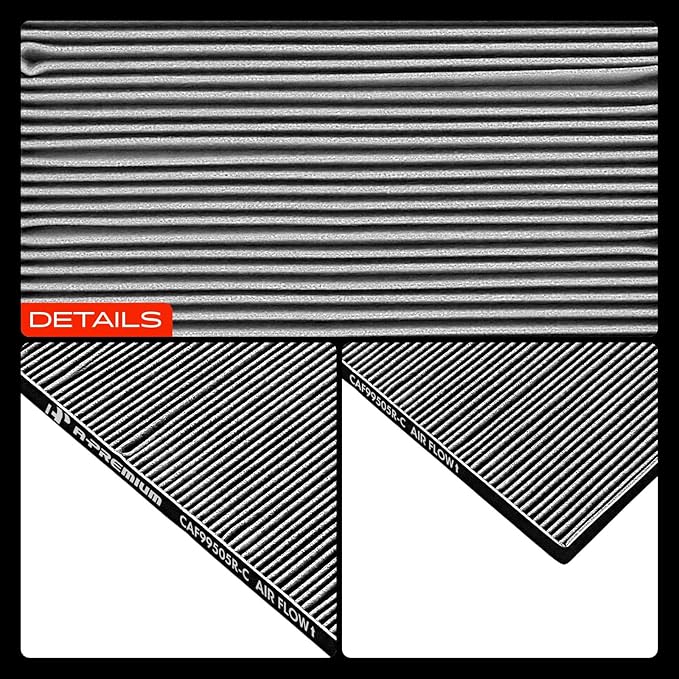A-Premium Under Hood Cabin Air Filter w/Activated Carbon Compatible with Tesla S 2016-2023, Located Under Hood, Replace# 1059333