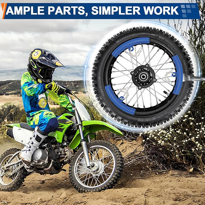 Front 60/100-14 2.50-14 Tire and Inner Tube for 110cc 125cc XR70 CRF70 CRF110 KLX110 PW80 TTR90 DRZ110 TaoTao DB14 SSR Off Road Motocross Pit Dirt Bike Parts
