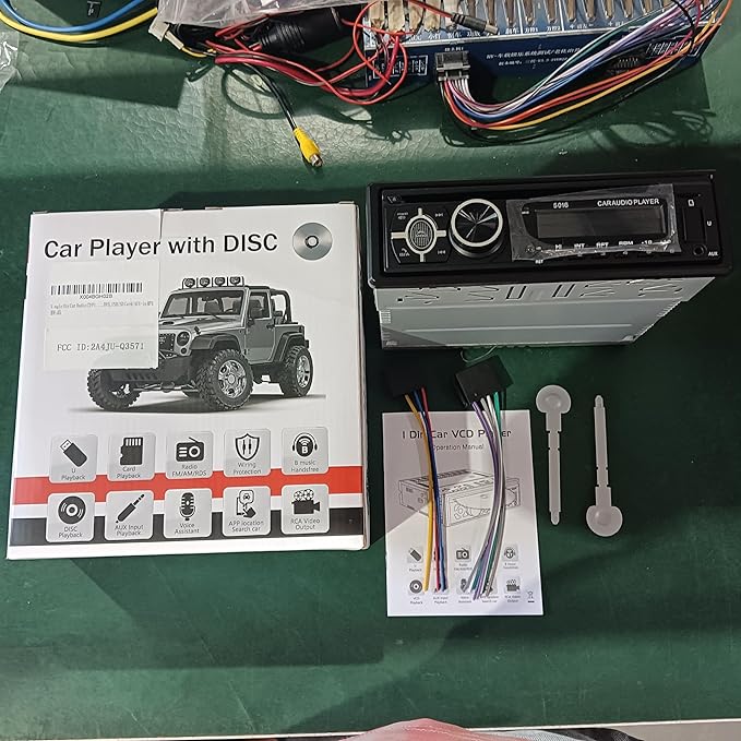 Single Din Car Radio CD Player,Car DVD Player with Bluetooth Hands-Free Calling Car Stereo MP3 Car Player Car Audio Receivers with AM/FM Radio,VCD,DVD,USB/SD Card/AUX-in MP3