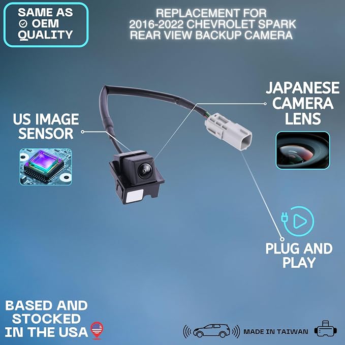 Backup Camera Replaces for 2016 2017 2018 2019 2020 2021 2022 Chevy Spark OE Part # 42477239 95392692