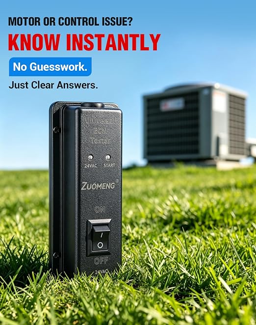ECM Motor Tester - for ECM 2.3/3.0 & X13 Evergreen, No Battery Required, Built-in Short Circuit Protection, Zuomeng Lightweight Portable HVAC Tester for Fast Motor & Control Troubleshooting
