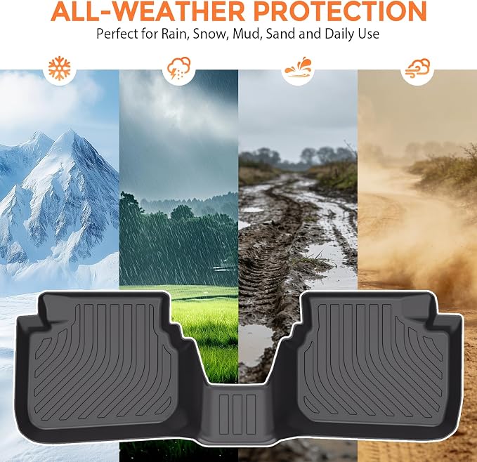 Floor Mats for Subaru Forester 2009-2013, Heavy Duty TPE All Weather Protection, Waterproof Non-Slip Black Car Liners (Two-Row Floor Mats)