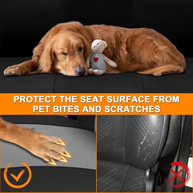Seat Covers Compatible with 2010-2025 Chevy Express Front Bucket Seats with Opening for Grab Handle on Passenger Side Backrest, NOT for RV Seats, Black and Gray