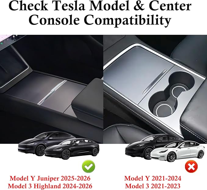 Car USB Hub Charger for Tesla Center Console with Fast Charging Retractable Cables Phone Charger Docking Station Accessories(Model Y Juniper 2025-2026 & Model 3 Highland 2024-2026)