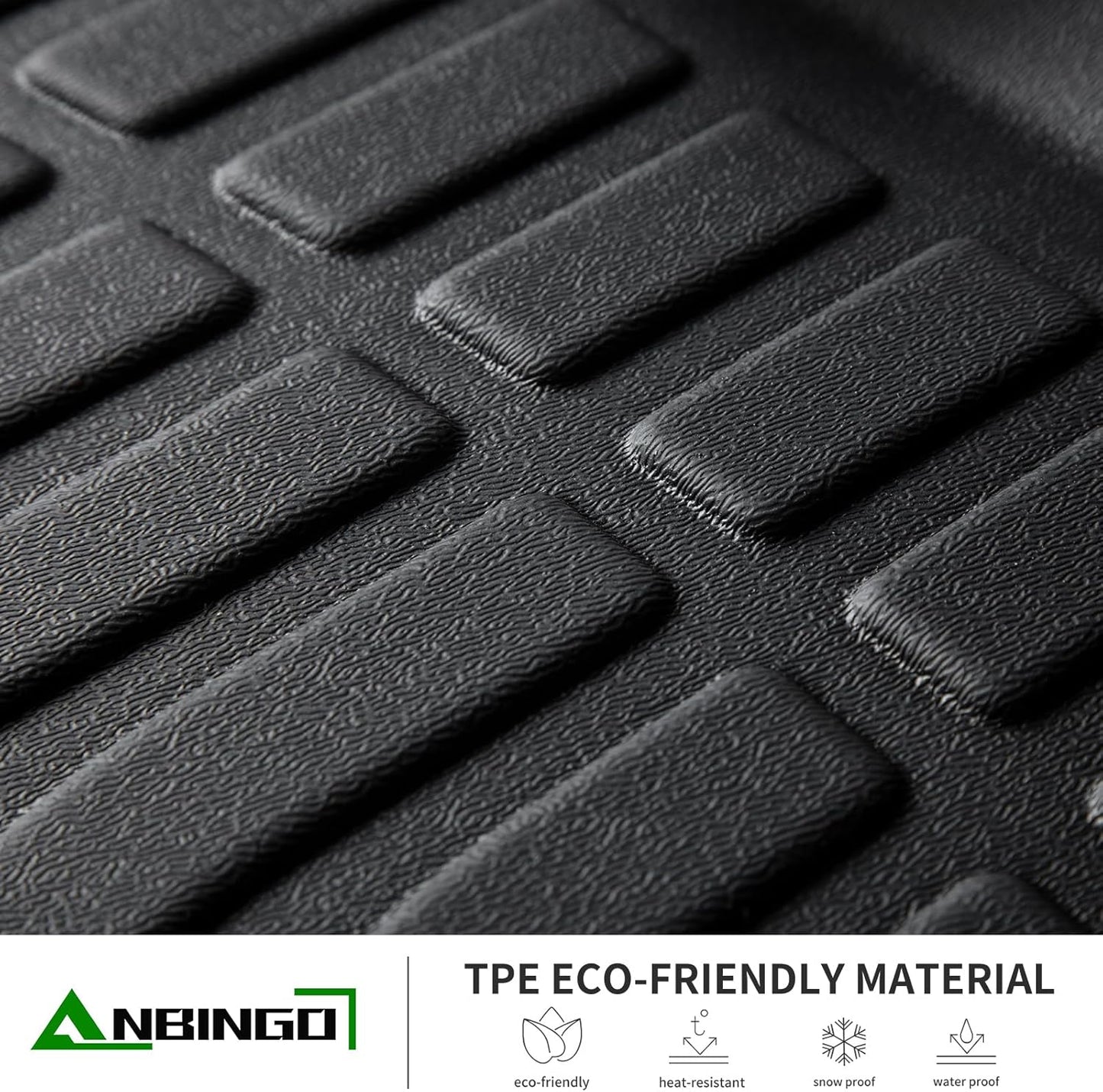 ANBINGO®Floor Mats Fit for Hyundai Kona 2024 2025(NO EV)&Cargo Liners All Weather Mats for Hyundai Kona TPE Car Mat Rugs for Kona Rubber Trunk Carpet for Kona Automotive Accessories