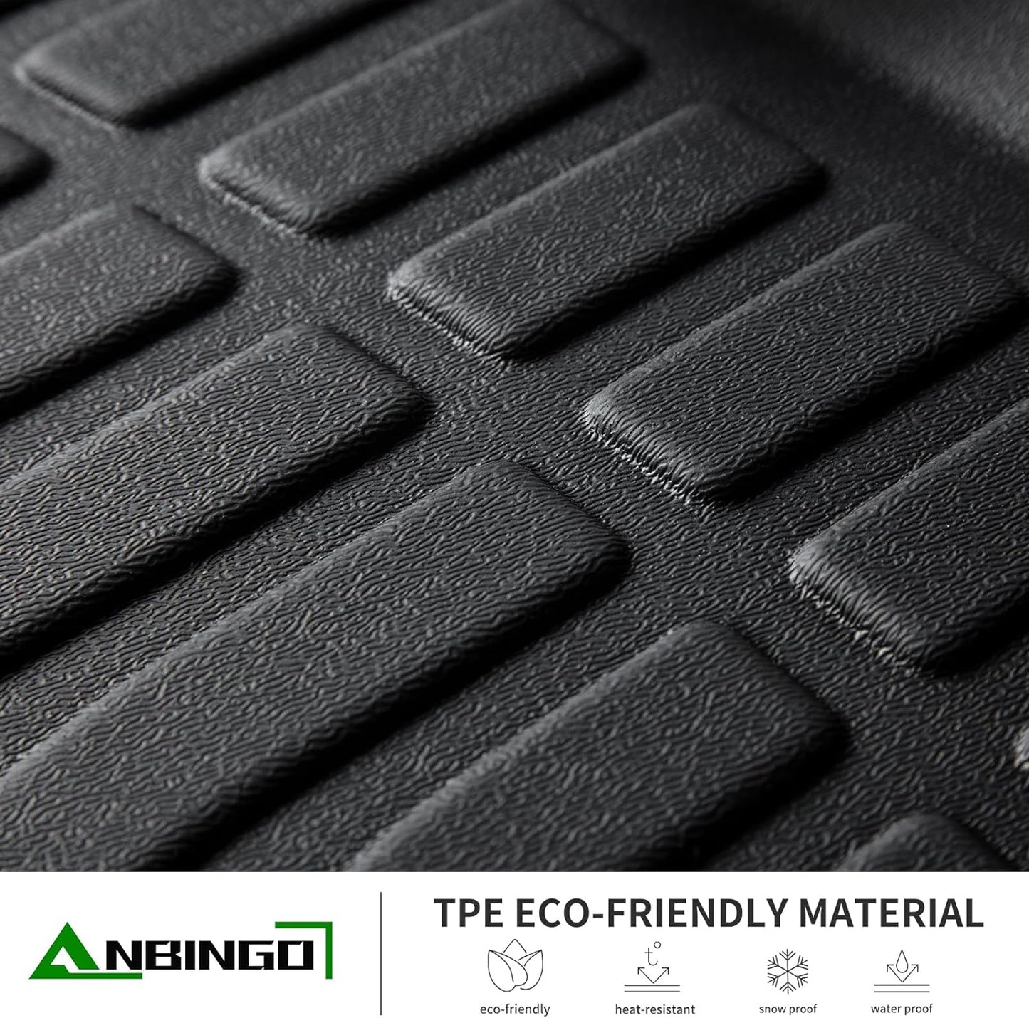 ANBINGO®Floor Mats Fit for Chevy Suburban & GMC Yukon XL (with 2nd Row Bench Seat) 2015-2020 All Weather Rugs for Chevy Suburban TPE Car Mats for GMC Yukon XL Rubber Trunk Carpet for Chevy Suburban