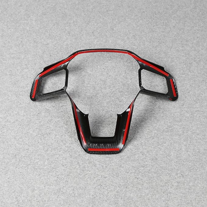 for Ford New Mustang 2024 2025 2026 Wheel Steering Trim Panel Cover Trims ABS Carbon Fiber Pattern