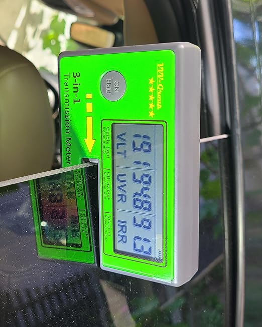 Digital Window Tint Meter TM-26 – Automotive VLT Tester with UVR & IRR Measurement, 8mm Slot Light Transmittance Meter for Car Side Windows and Solar Film Inspection (TM-26 with PU case)