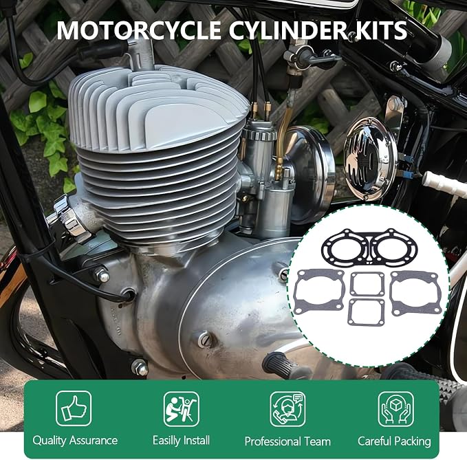 SCITOO Compatible with Cylinder Head Base Valve Seat Gasket Kit Fit for Yamaha Banshee 350 1987-2006 2GU-11181-00-00