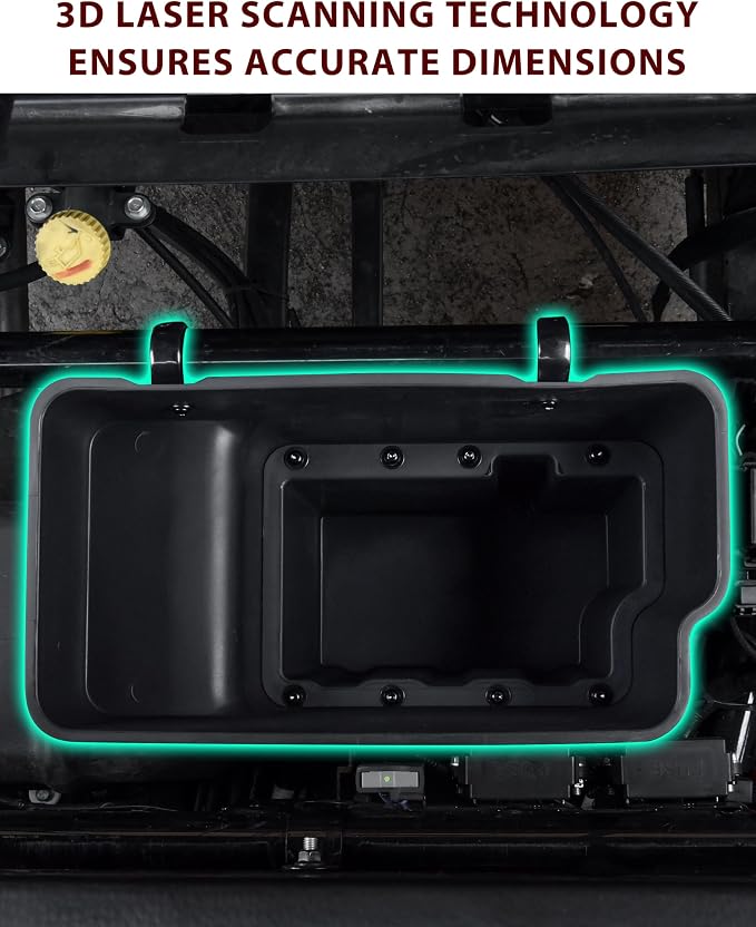 SAUTVS Under Seat Storage Box for Kawasaki Mule 4000 4010 2014-2026 | Water Resistance 14L Under Driver Seat Storage Bin Accessories