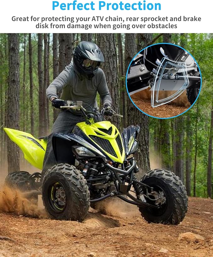 Full Chassis Glide & Swing Arm Skid Plate Gaurd for Yamaha Raptor 700 700R 2006-2025, Combined ATV Aluminum Full Chassis Frame Skid Plate Replace# 1AS-F84NO-V0-00 GYT-1S333-00-AL