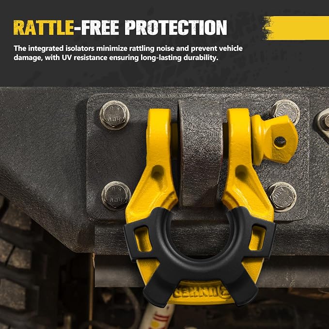 BUNKER INDUST 3" x 30ft Heavy Duty Tow Strap with Bag Recovery Kit +3/4" D Ring Shackle with 7/8" Pin