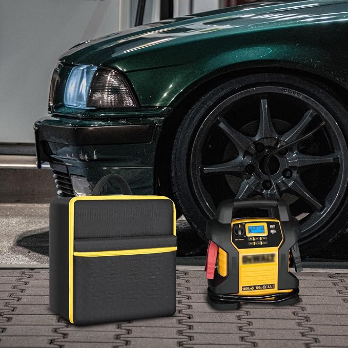 Car Battery Jump Starter Bag Compatible with DEWALT DXAEJ14 Digital Port + Impact Driver Bag Case Compatible with DEWALT 20V MAX XR DCF900P1 DCF900B DCF891B DCF961B DCF899B Cordless Impact Wrench Kit