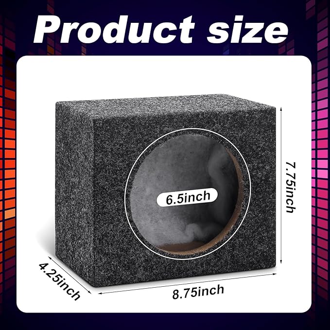 BBTO 2 Pcs Angled Style Car Audio Speaker Box 6x9 Speaker Boxes Car Audio Enclosures Sturdy Constructed Truck Speaker Box for Home Vehicle Subwoofer Sound Supplies (8.75 x 4.25 x 7.75 Inch)