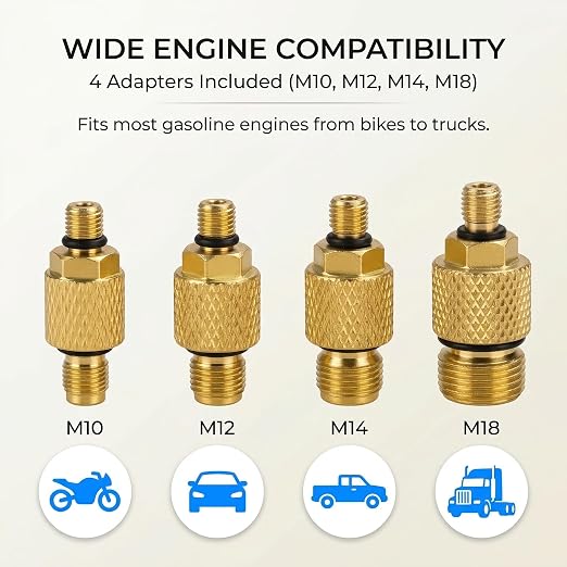 Digital Compression Tester Kit 300 PSI - Automotive Gasoline Engine Cylinder Compression Gauge with Adapters & Hose, Professional Diagnostic Tool for Car, Motorcycle, Small Engine