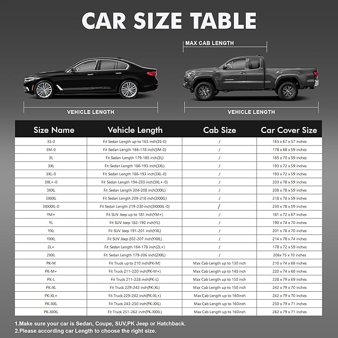 Car Cover Waterproof All-Weather,Heavy-Duty Outdoor Full Exterior Automobiles Truck(Length 229-242 inch) Max Cab with Windshield Sun Shade Universal Fit F150 Ram 1500 etc