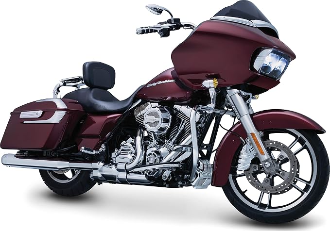 Kuryakyn 1662 Multi-Purpose Driver/Passenger Seat Backrest Component: Fixed Mounts for 2014-19 Harley-Davidson Touring Motorcycles, 1 Pair, Chrome