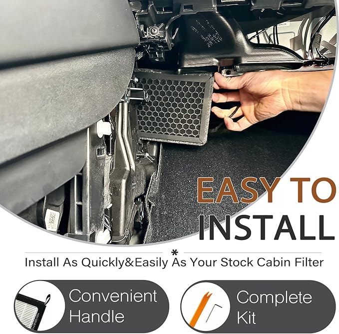 HEPA Cabin Air Filter for Tesla Model 3 Model Y (2016-2026) with Activated Carbon(2-pack) Dual layer Air Filter Replacement