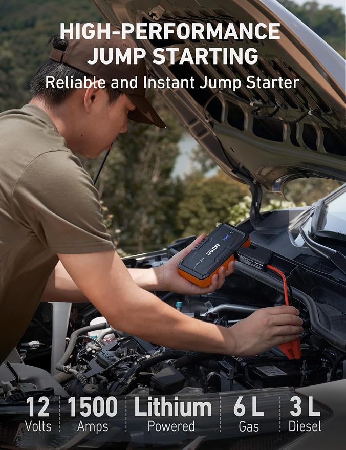 AstroAI S8 Car Battery Jump Starter with Car Battery Tester