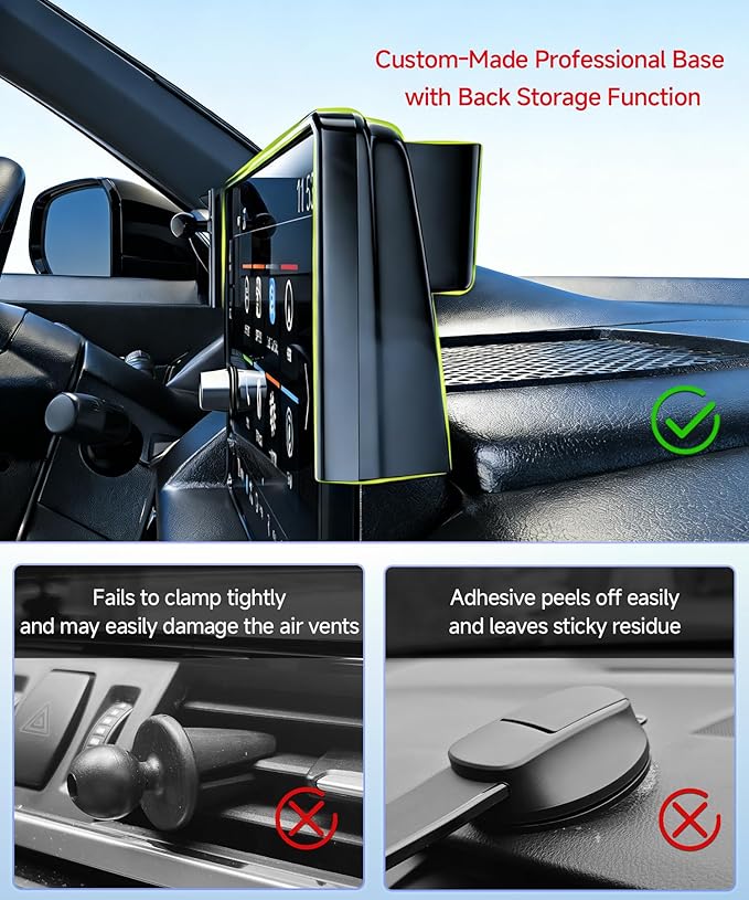 Qi2.2 Max 25W Fast Wireless Car Charger Phone Holder for 2020-2025 Ford Escape 8-Inch Screen, Magnetic Phone Mount Compatible with MagSafe