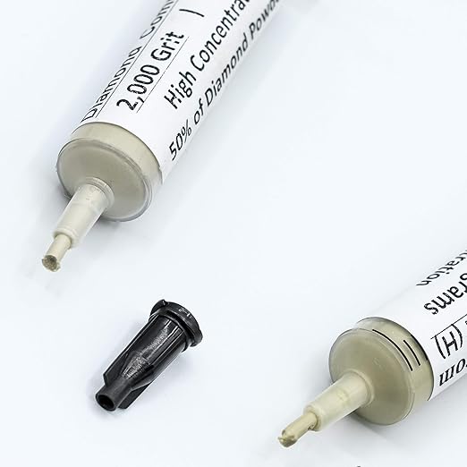 TechDiamondTools Kit of 3 Diamond Polishing Compound Polishing Paste USA Made 1200 2000 4000 Grit for Marble Glass Metal Rock Jewelry Resin Silver Gemstone with High Concentration of Diamond Powder