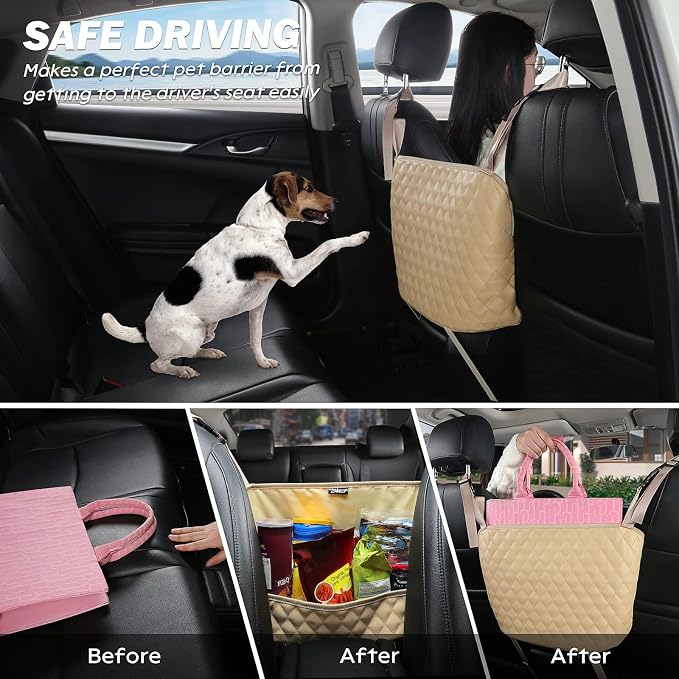 eing Car Trash Can with Lid, Mini Vehicle Garbage Organizer & Car Organizers and Storage Purse Holder