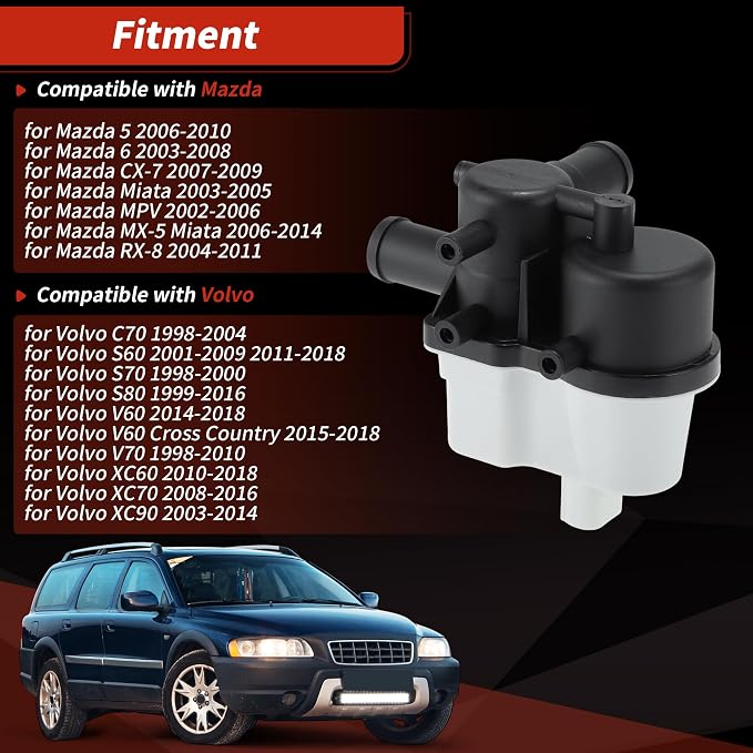 Fuel Vapor Leak Detection Pump for Mazda 5 6 CX-7 RX-8 MPV MX-5 Miata for Volvo XC60 XC90 S60 XC70 S80 C70 V60 S70 V70 No.310600/30774518/31321575/31392490/AJ5118581A