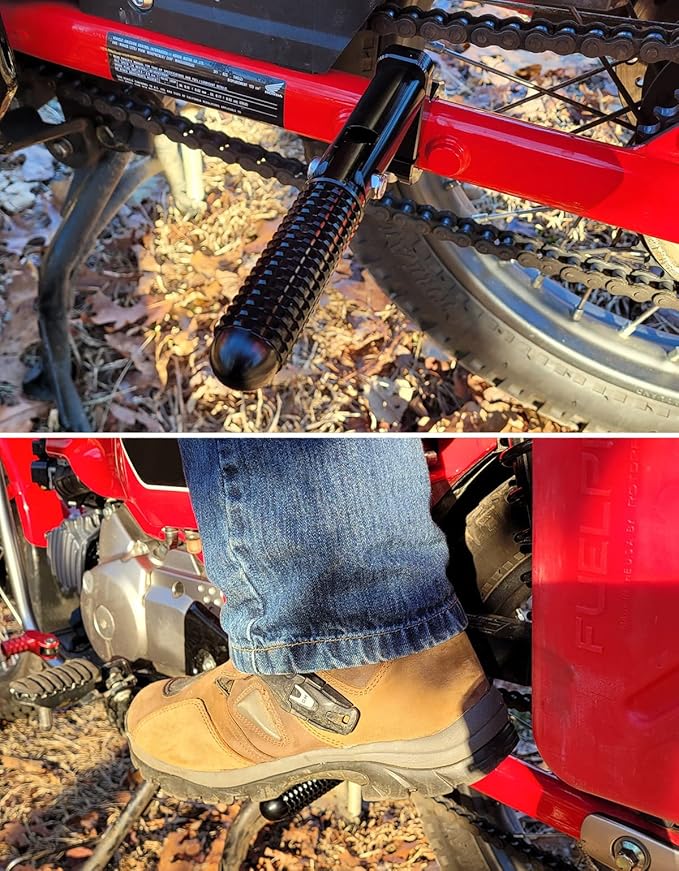KEMIMOTO Rear Passenger Footrest Foot Pegs Compatible with CT125 Trail 125 Hunter Cub 2021 2022 2023 2024 Motorcycle Folding Foot Pegs