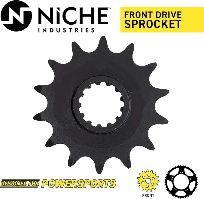 NICHE Drive Sprocket Chain Combo for Kawasaki Ninja 300 EX300 Z300 Front 14 Rear 42 Tooth 520V-X X-Ring 106 Links