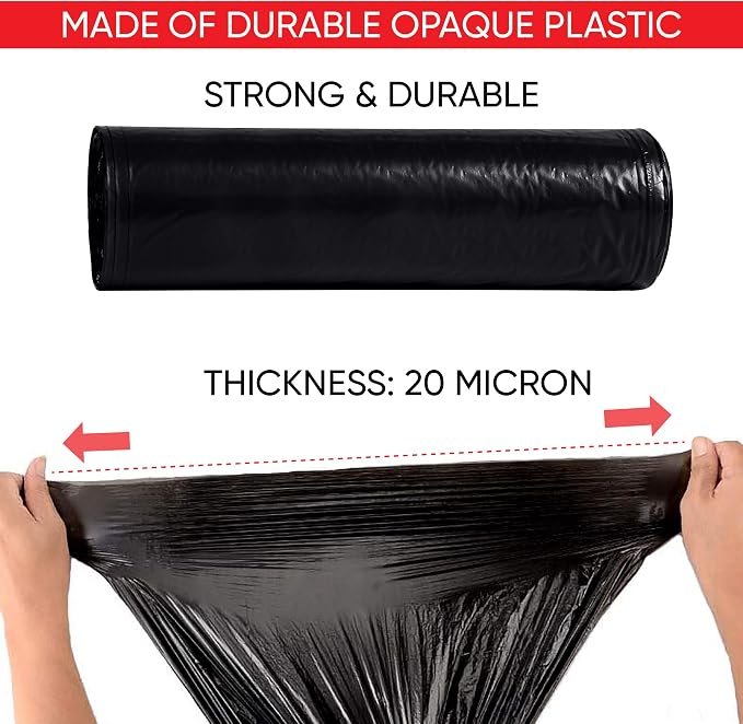 Pink Car Trash Can plus Trash bag bundle – Leakproof, w/Stability Flap, Anti-Slip Base, Portable + 3 Extra Trash Bag Roll (60pcs Total) – Black, Large – For Cars, SUV, & Trucks