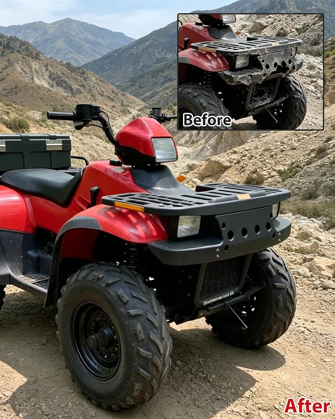 SAUTVS Front Fascia Plastic Front Body Bumper Grill for Polaris Sportsman 500 Xplorer Magnum 500 1995-2008 Accessories, Replace #5432155-070