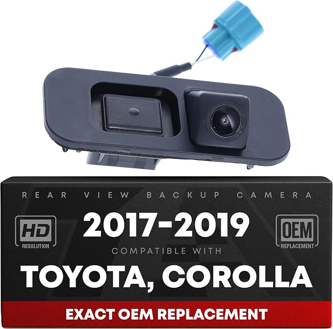 Rear View Backup Camera, Reverse Park Assist - Compatible with 2017-2019 Toyota Corolla - OEM 867A002030, TO1960157
