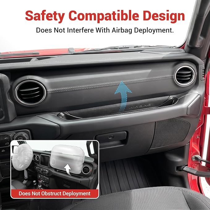 Grab Bar Tray Fit for 2018-2023 Jeep Wrangler JL JLU 4XE/Gladiator JT Storage Bin Handle Organizer Grab Handle Box Passenger Side Grabtray for Wrangler&Gladiator Accessories(18-23 Grab Bar Tray)