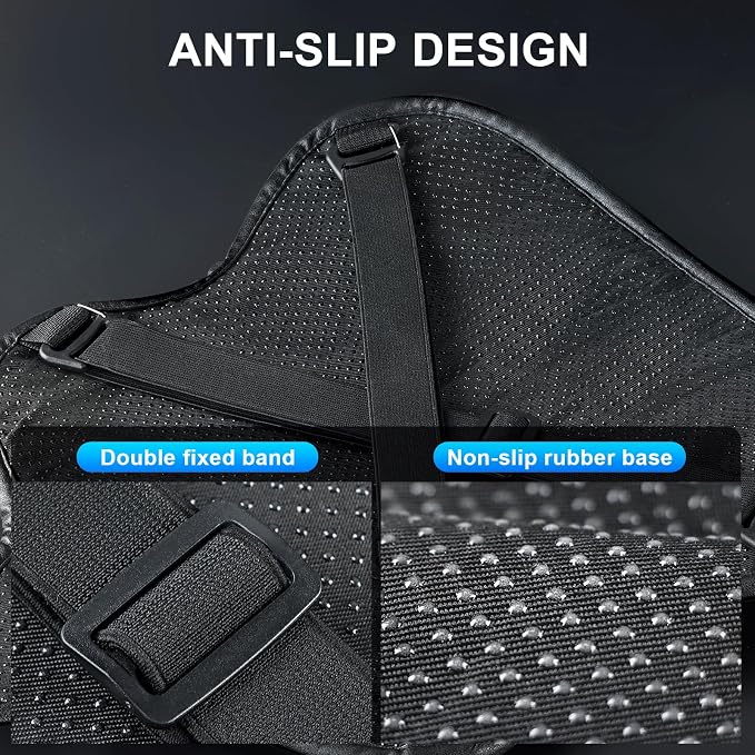 Turtle-Shaped Motorcycle Seat Cushion, Large 3D-Honeycomb Structure Pressure Relief & Breathable Motorcycle TPE Gel Seat Pad for Long Rides