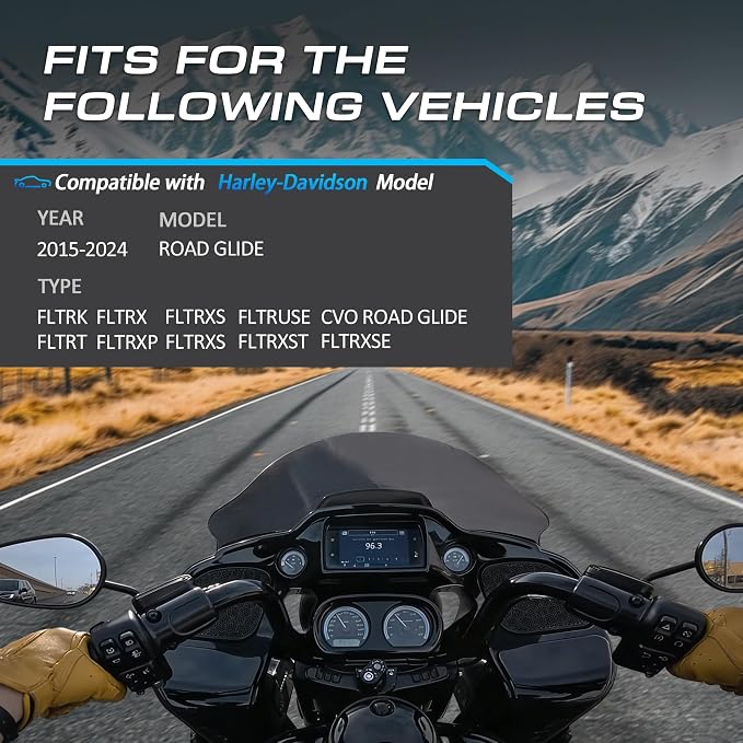 Inner Fairing Media Glove Box Hinge Left & Right Set Compatible with Harley-Davidson All Road Glide FLTR 2015-2024, Media Storage Lid Hinge Replacement 76000398, 76000436, 76000398-00