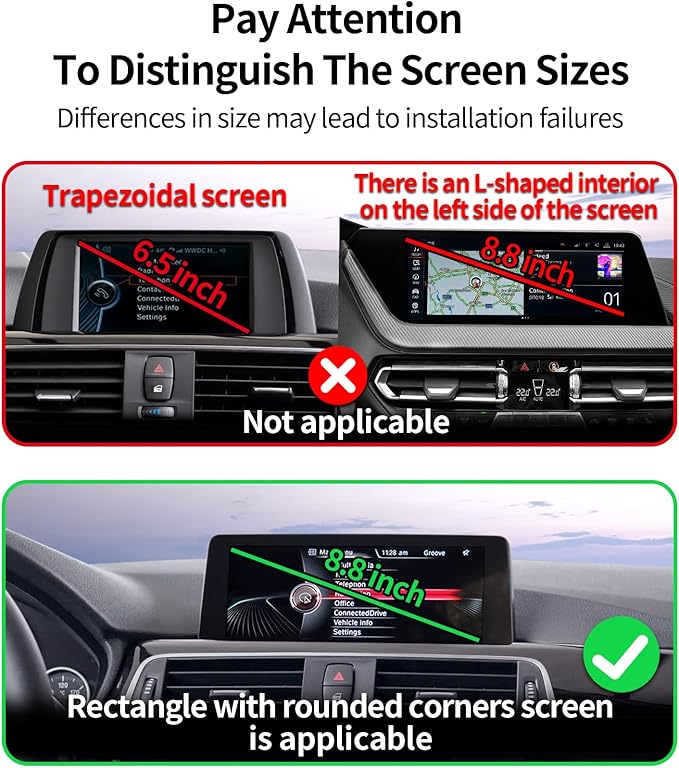 Wireless Charging Car Phone Holder for BMW 3 Series 2012-2018/4 Series 2014-2020/2 Series 2014-2021, 8.8" Screen Fixed Clip, 360° Rotation Car Phone Mount Compatible with MagSafe