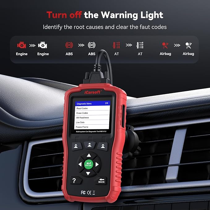 iCarsoft MB V1.0 Diagnostic Tool for Mercedes-Benz/Sprinter/Smart/Maybach 1996-2026 Full System OBD2 Scanner Check Engine Code Reader SAS Oil Reset Battery Test Live Data Lifetime Free Updates CAN FD