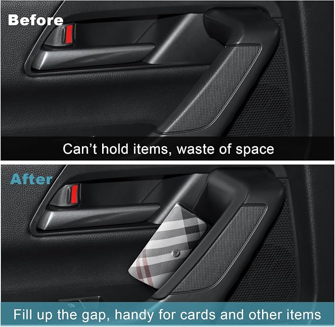 CDEFG 4Pcs for 2025 2026 Mazda CX-50 Center Console Door Handle Pockets | Trash Can Storage Box for 2023 2024 2025 2026 Mazda CX50 Accessories 4-Doors Trash Bin Storage Case TPE Material